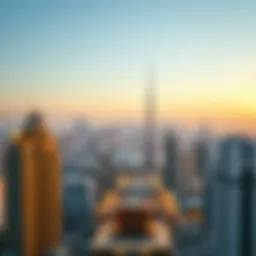 Stunning skyline view of Dubai with budget-friendly hotels