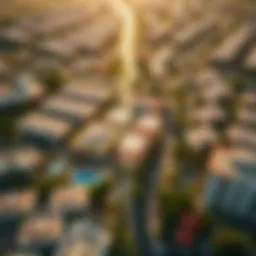 Aerial view of Al Nadha 2 highlighting its urban landscape