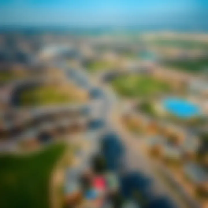 Aerial Perspective of Al Rashidiya's Residential Landscape Aerial view of Al Rashidiya, showcasing its residential layout and green spaces