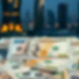 Visual representation of currency exchange rates