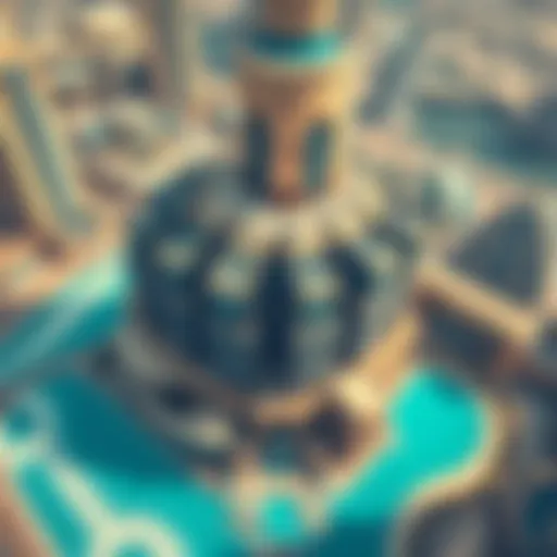 Aerial view of Burj Royale showcasing the unique architectural design.