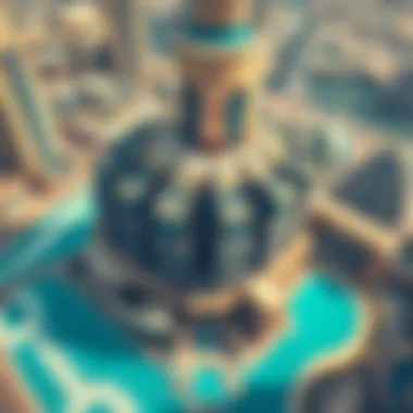 Aerial Perspective of Burj Royale Aerial view of Burj Royale showcasing the unique architectural design.