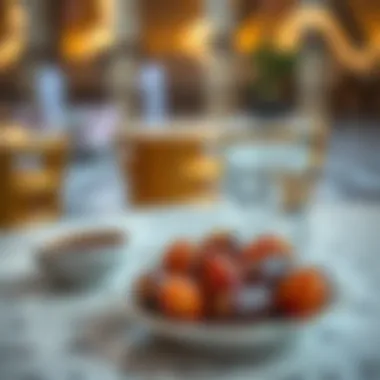 Dates and Water for Iftar A close-up of popular dates and water for breaking fast