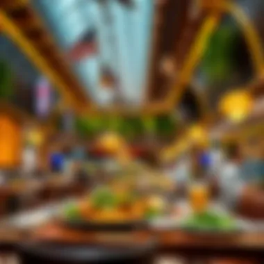 Diverse Cuisine at Ibn Battuta Mall A vibrant dining scene showcasing diverse cuisine at Ibn Battuta Mall