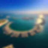 Aerial view of Palm Jumeirah showcasing its unique shape and luxurious villas