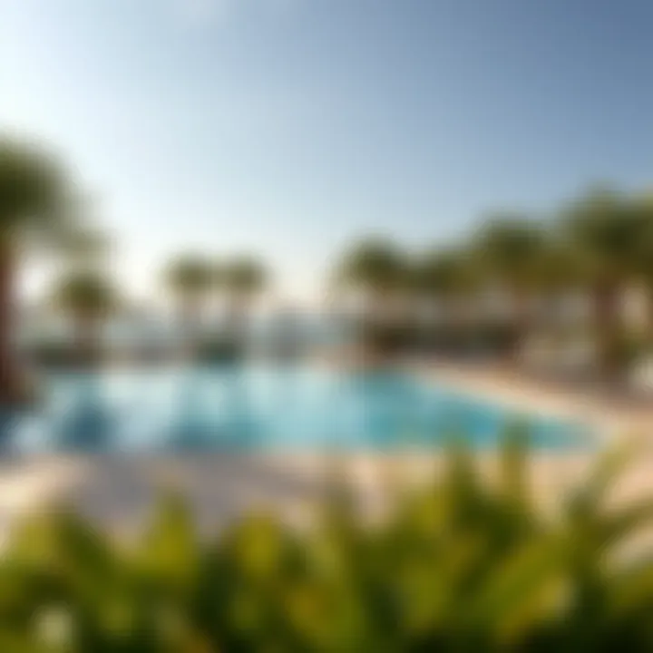Serene Poolside Oasis at Beach Isle Luxurious beachfront pool area with palm trees
