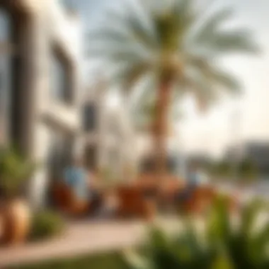 A serene community space within Emaar Villas, depicting vibrant neighborhood dynamics.