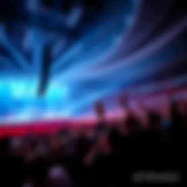 Excitement at a Concert in Etihad Arena Crowd enjoying a concert at Etihad Arena