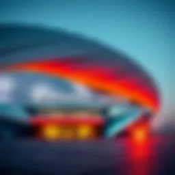 Stunning exterior view of Etihad Arena showcasing its modern architecture