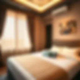 Cozy budget hotel room showcasing modern decor in Satwa