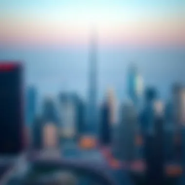 A panoramic view of Dubai's skyline showcasing iconic buildings