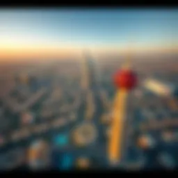 Aerial view of Almas Tower