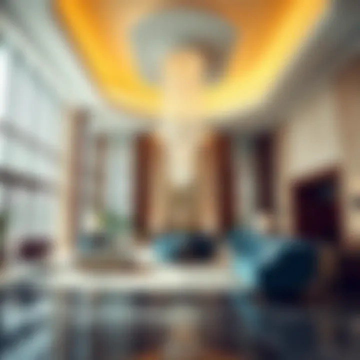 Elegant Lobby Design of Almas Tower Interior view of Almas Tower lobby