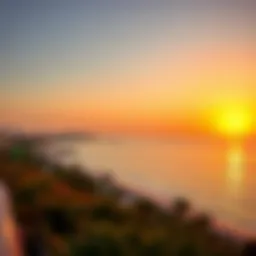Stunning sunset view over the Amwaj coastline