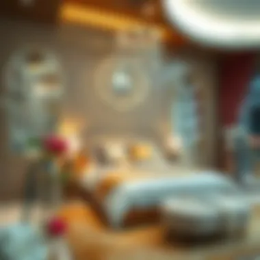 Cultural Influences in Dubai Bedrooms Elegant bedroom with cultural decor reflecting local influences
