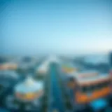 A panoramic view of Expo Dubai showcasing various pavilions