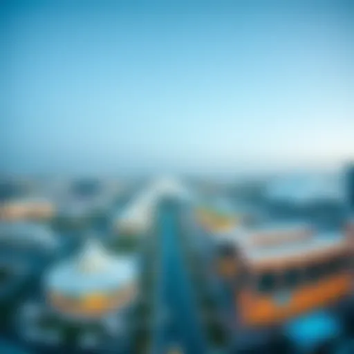 A panoramic view of Expo Dubai showcasing various pavilions