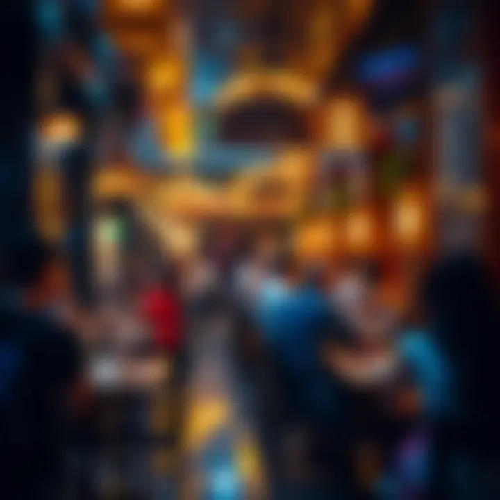 Vibrant Dining Scene Vibrant atmosphere of a bustling restaurant