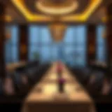 Sophisticated Dining Ambiance Elegant dining setup in a luxury restaurant