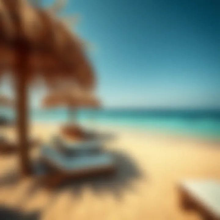 Tranquil Beach Getaway Serene beach view with golden sands and crystal-clear waters