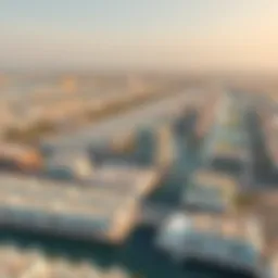 Aerial view of Deira Island showcasing its modern architecture