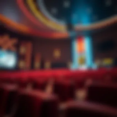 Cinematic Interior of Dubai Hills Mall Interior of the cinema featuring plush seating and a vibrant atmosphere