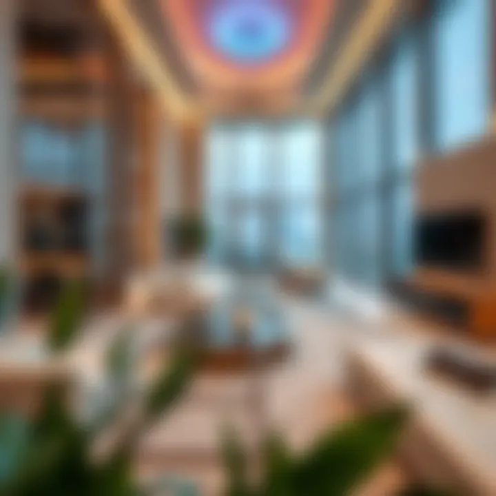 Luxury Living in Dubai Real Estate Luxurious interiors of a modern Dubai residence