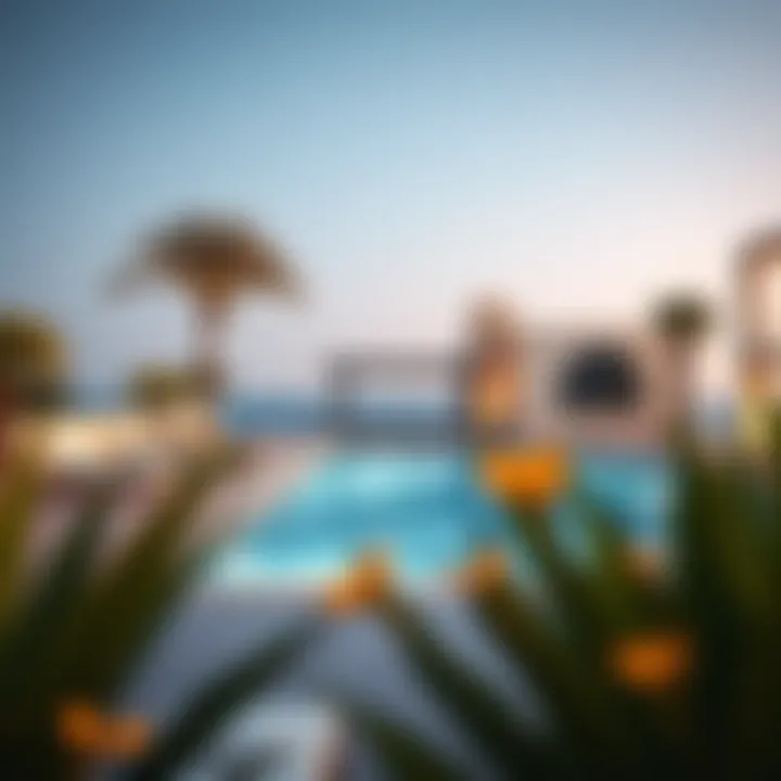 Serene Poolside Experience at a Holiday Home Relaxing poolside atmosphere at a holiday home