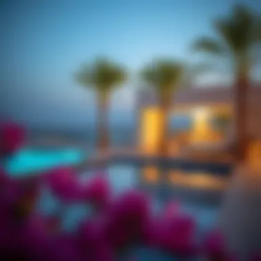 Evening Bliss: Relaxing by a Private Pool Serene evening setting by a private pool