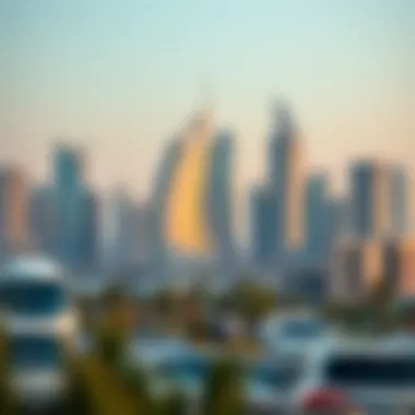 Prime Locations in the City Strategic location of a long-term stay hotel in the Dubai skyline.