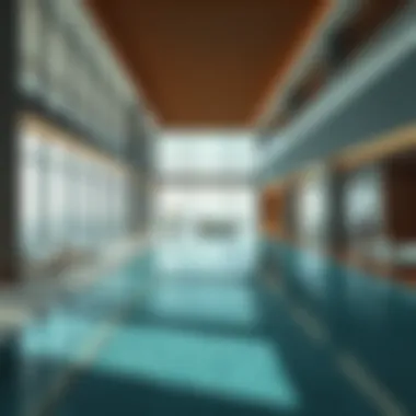 Breathtaking amenities including a pool and lounge area in Meydan One Tower