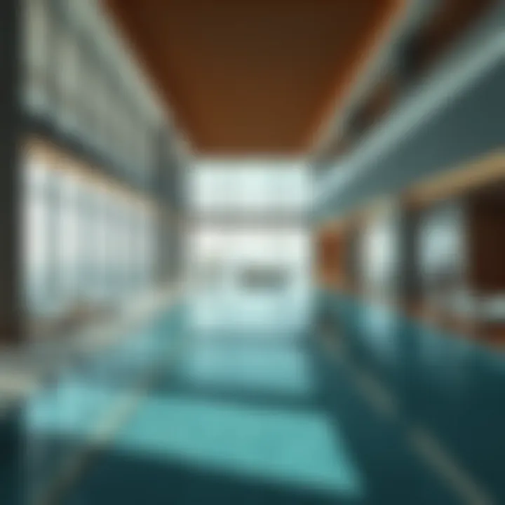 Breathtaking amenities including a pool and lounge area in Meydan One Tower