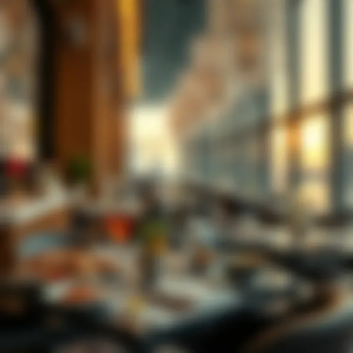 An elegant dining setting featuring diverse international cuisine