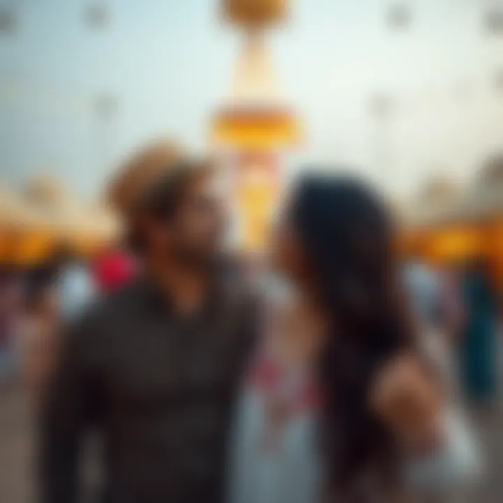 Couples exploring a cultural festival in Dubai