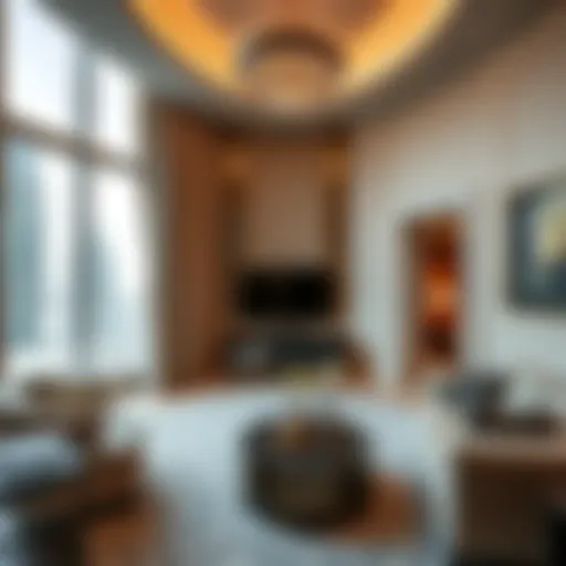 Luxurious room interior in Dubai Marina