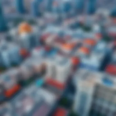 Aerial view of Bur Dubai highlighting its architectural heritage