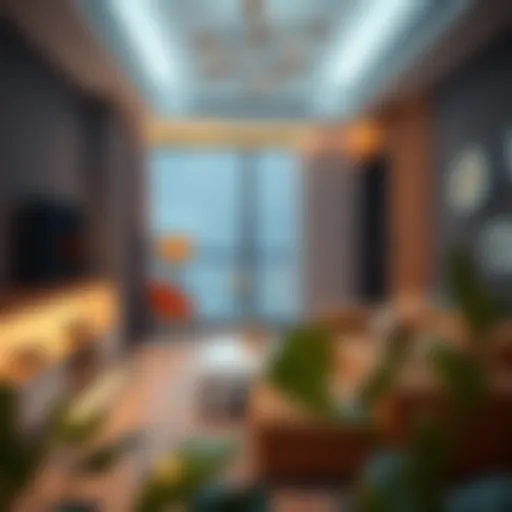 Modern studio apartment in Bur Dubai showcasing interior design