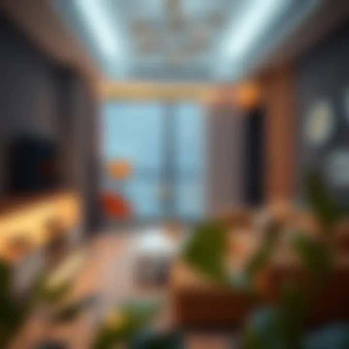 Modern studio apartment in Bur Dubai showcasing interior design