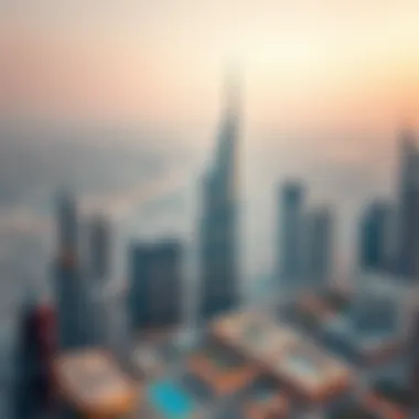 Aerial View of Al Falahi Building in Dubai Aerial view of the Al Falahi Building in the context of Dubai's skyline