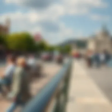 Tourists enjoying a cultural festival by the Danube