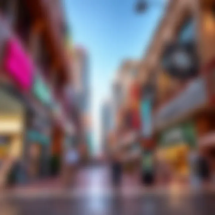 Retail Offerings on Dubai Boulevard Commercial hub showcasing retail offerings along Dubai Boulevard
