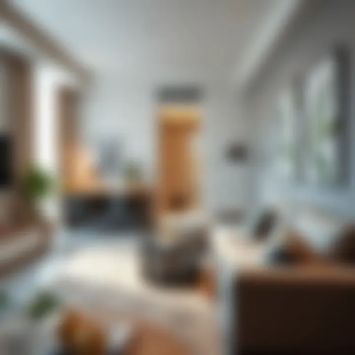 Cozy Interior of a Studio Flat in Bur Dubai Cozy interior setup of a studio flat illustrating space optimization and comfort