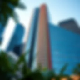 A stunning view of the Exchange Tower's modern architecture