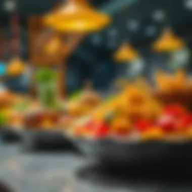 A Feast of Global Flavors An array of colorful dishes representing global cuisines