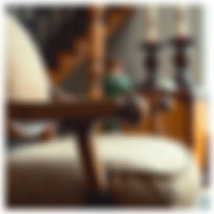 A close-up of a vintage chair highlighting its craftsmanship