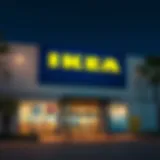Exterior view of the nearest IKEA store in Dubai