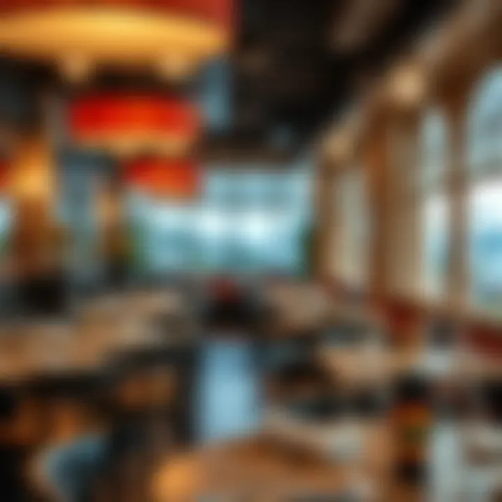 Inviting Restaurant Atmosphere Charming restaurant interior with vibrant ambiance