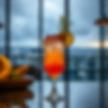 Signature Drink Presentation Signature cocktail served in a stylish glass