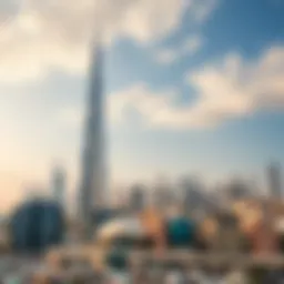 Burj Khalifa towering over Dubai skyline