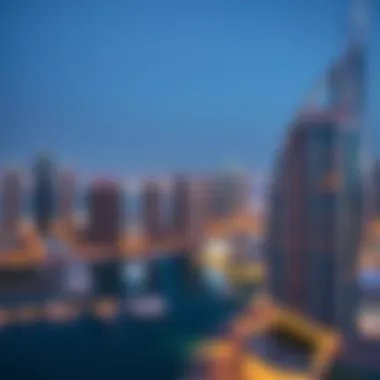 Dubai Marina: A Marvel of Modern Architecture Stunning view of Dubai Marina with skyscrapers